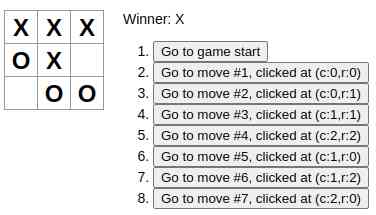 tic-tac-toe add click coordinates to history buttons